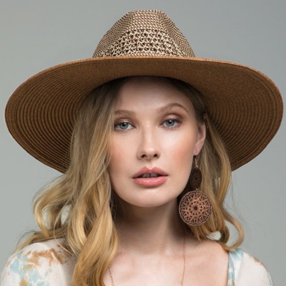 Brown Woven Sun Hat - Picture 5 of 6